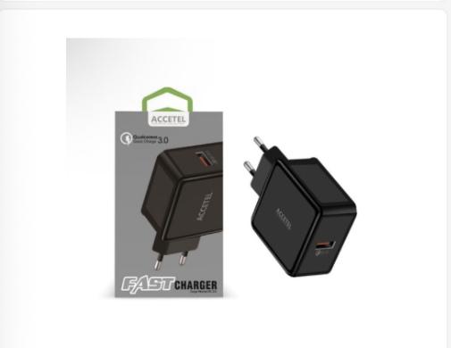 Cargador rápido Accetel AC150B QC 3.0 negro