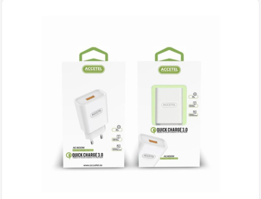 Cargador rápido Accetel AC400W QC 3.0