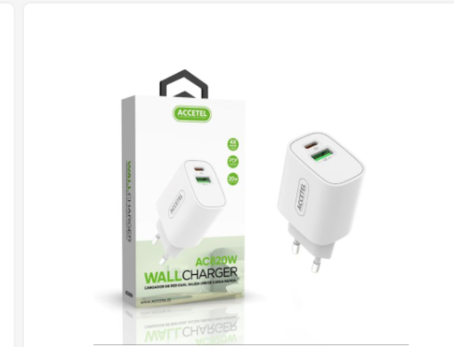 Cargador Accetel AC820W USB + USB-C PD 20 W