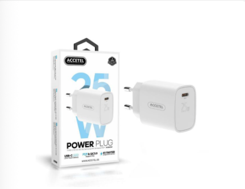 Cargador Accetel AC850W USB-C PD 25 W