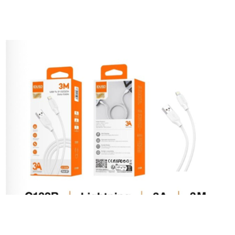 Cable USB-A a Lightning Turbo 3A de 3 m blanco – C132B