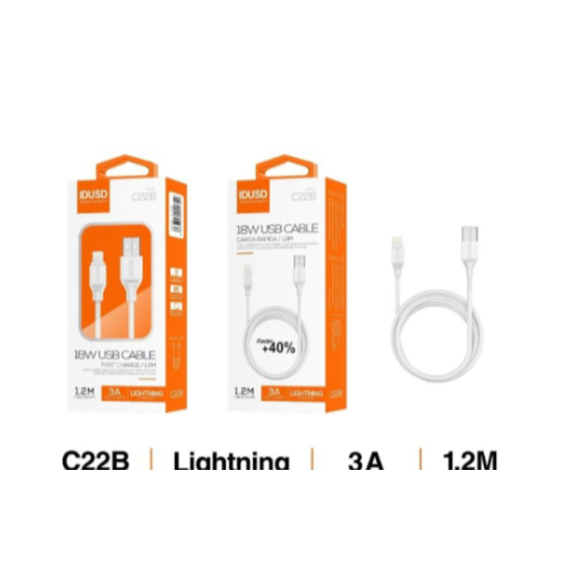 Cable USB-A a Lightning Turbo 3A de 1,2 m – C22B