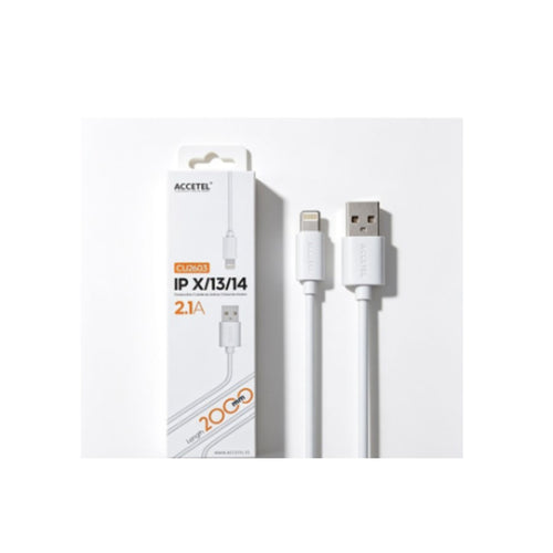 Cable USB-A a Lightning 2,1A de 2 m blanco – CU2603