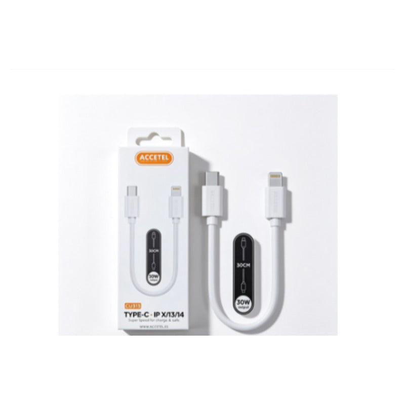 Cable USB-C a Lightning PD 30W de 30 cm blanco – CU313