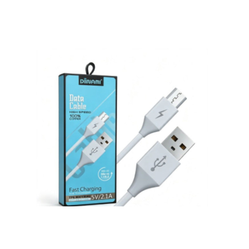 Cable USB-A a Micro USB 2,1A blanco – DM-Q3