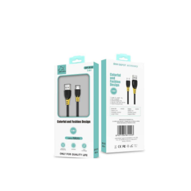 Cable USB-A a Micro USB de colores 2,4A de 1 m – DP-S10