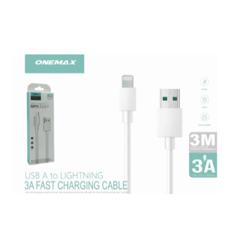 Cable USB-A a Lightning 3A de 3 m blanco – JR-114