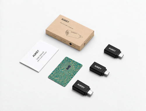 Adaptadores Aukey CB-A1 USB 3.0 a USB-C · Pack 3
