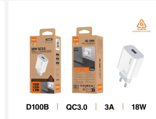 Cargador de pared Idusd D100B QC 3.0 18 W