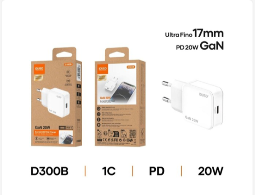 Cargador GaN Idusd D300B USB-C PD 20 W