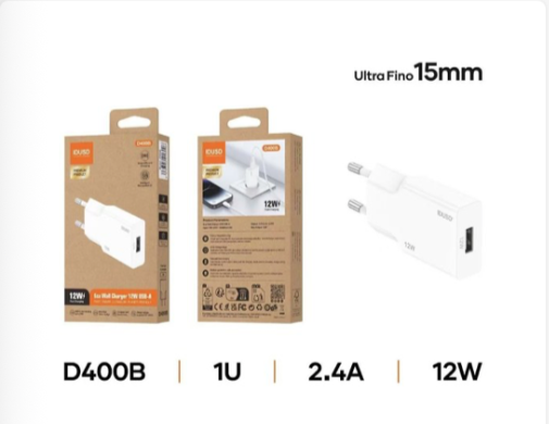 Cargador Idusd D400B USB 12 W ultrafino