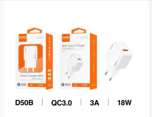 Cargador de pared Idusd D50B QC 3.0 18 W