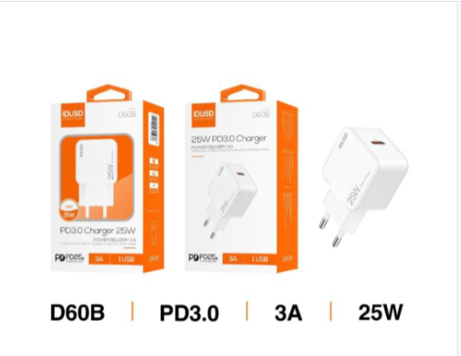 Cargador de pared Idusd D60B PD 25 W