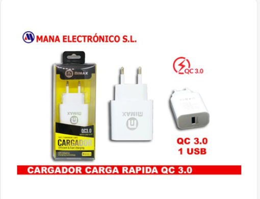 Cargador MiMax QC 3.0 USB